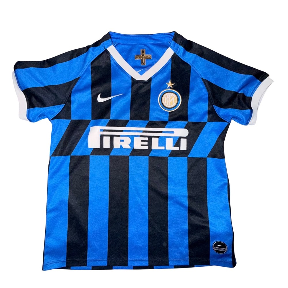 Nike Inter Milan Jersey Youth Medium Blue Black 2019-20 Home Soccer Kit Pirelli